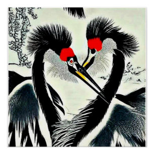 Poster Grues couronnées
