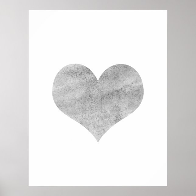 Poster 'Grunge Heart' - Décor Mur (Devant)