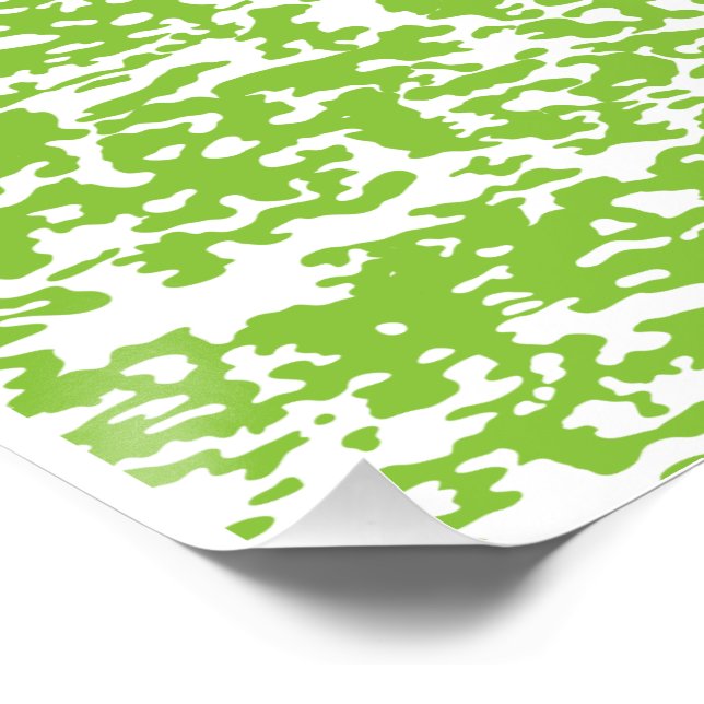Poster Grunge Lime Green Motif - Décor Abstrait été (Coin)