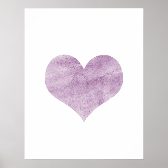 Poster 'Grunge Pink Heart' - Décor Mur (Devant)