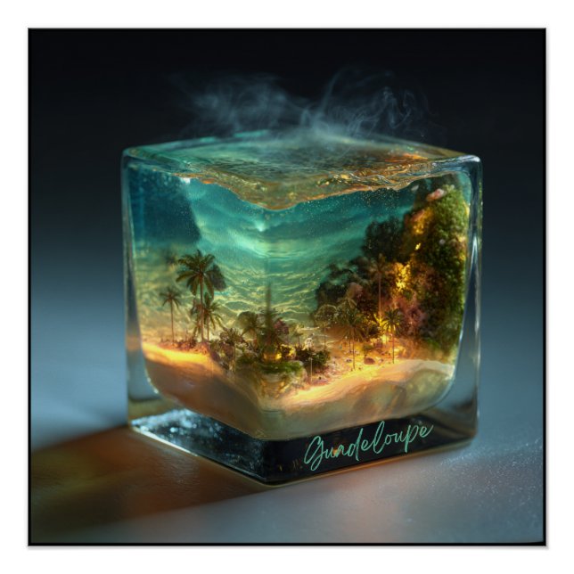 Poster Guadeloupe Éternelle: Paradis Tropical Encapsulé (Devant)
