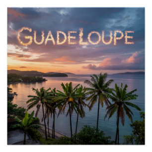Poster Guadeloupe Lettres de Lumière