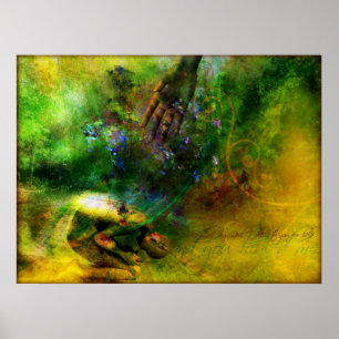 Poster Guéri (affiche chrétienne contemporaine d'art)