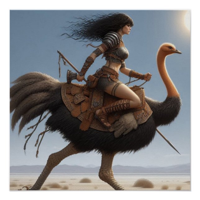 Poster Guerrier Ostrich (Devant)