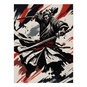 Poster guerrier samouraï