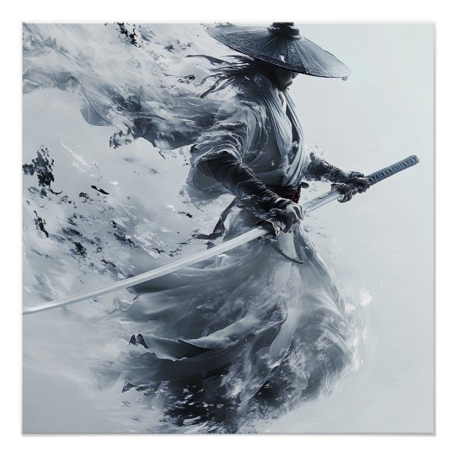 Poster Guerrier spectral en action (Devant)