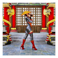 Guerrière asiatique Fantasy Samouraï Création arti