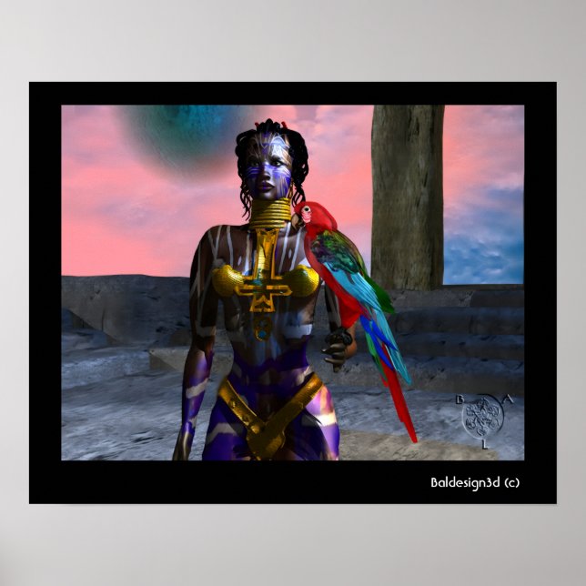 POSTER GUERRIÈRE CYBER NORA (Devant)