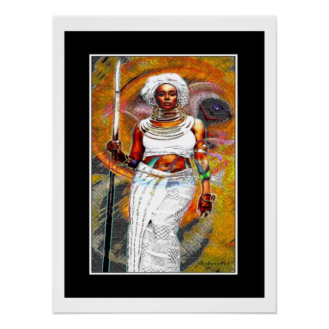 Poster Guerrière Féminine (Devant)