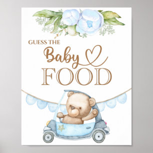 Poster "Guess the Baby Food" de Teddy Bear Baby Be