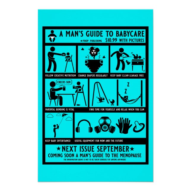 Poster Guide Cadeaux Pour Les Nouveaux Pères (Devant)
