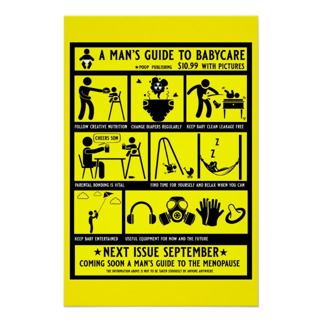 Poster Guide Cadeaux Pour Les Nouveaux Pères (Devant)