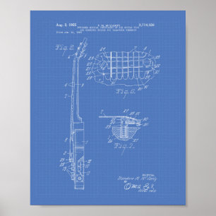 Poster Guitare 1955 Plan directeur de l'art breveté