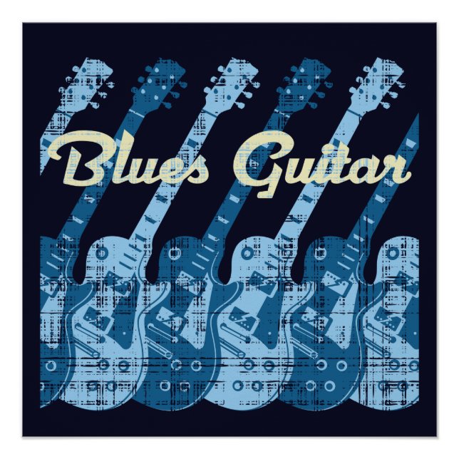 Poster Guitare blues (Devant)