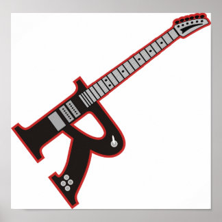 Poster Guitare R