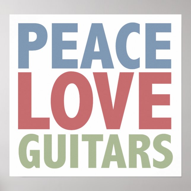 Poster Guitares Peace Love (Devant)