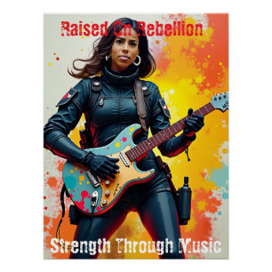 Poster Guitariste sur mesure