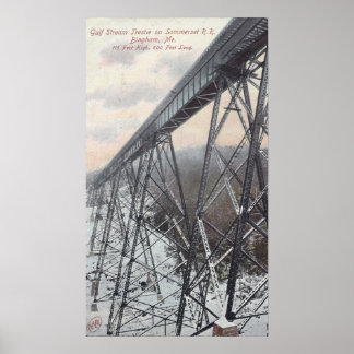 Poster Gulf Stream Trestle sur le chemin de fer Somerset