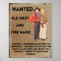 Gunslinger de l'affiche Recherchée de l'ouest