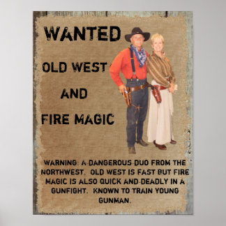 Poster Gunslinger de l'affiche Recherchée de l'ouest
