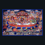 Poster Guru Rinpoche - Zangdokpalri<br><div class="desc">Poster de Padmasambhava à la montagne colorée de cuivre Zangdokpalri</div>