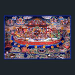 Poster Guru Rinpoche - Zangdokpalri<br><div class="desc">Poster de Padmasambhava à la montagne colorée de cuivre Zangdokpalri</div>