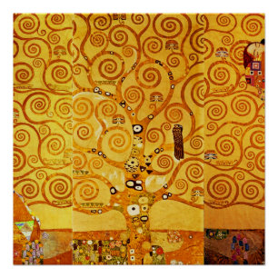 Poster Gustav Klimt Arbre de Vie : Art nouveau symboliste