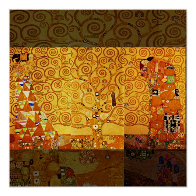 Poster Gustav Klimt Arbre de Vie : Symboliste Art Nouveau (Devant)