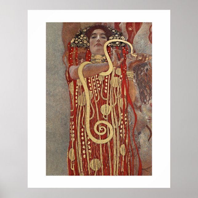 POSTER : GUSTAV KLIMT  : HYGIEIA : 1907 (Devant)