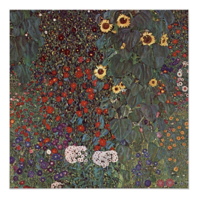 Poster Gustav Klimt - Jardin de campagne (Devant)