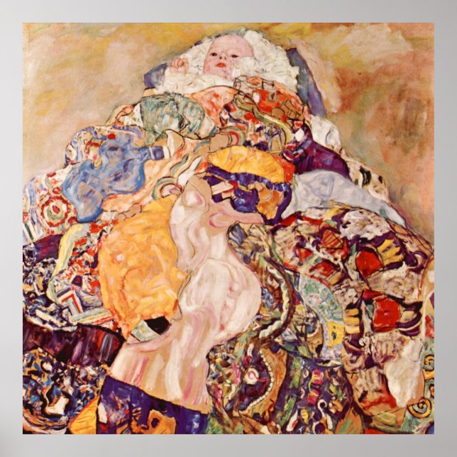 Poster Gustav Klimt 'Le Bébé' (Devant)
