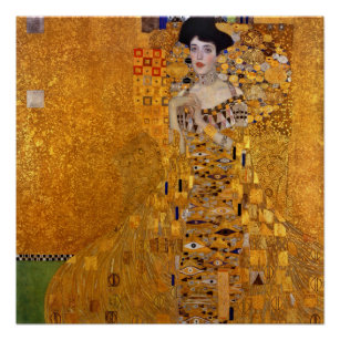 Poster Gustav Klimt Portrait de la Galerie AdeleHD Vintag