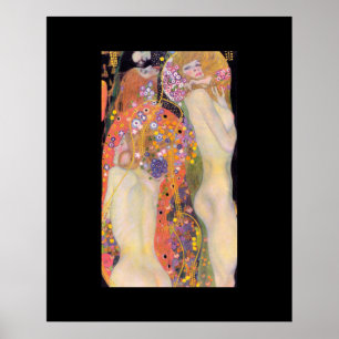 POSTER : GUSTAV KLIMT : SERPENTS D'EAU II