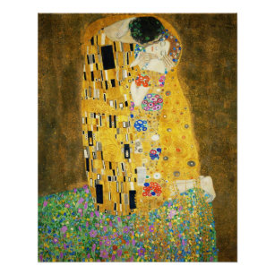 Poster Gustav Klimt The Kiss Vintage