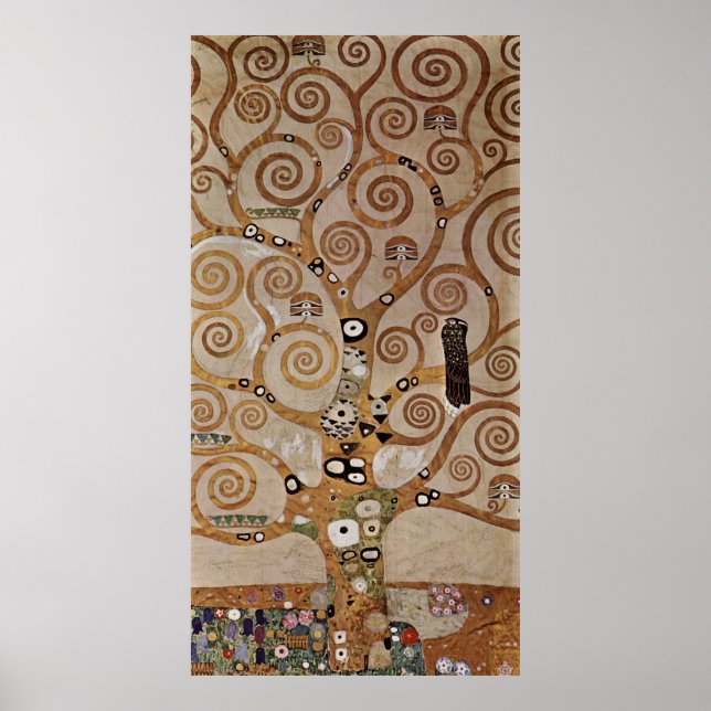 Poster Gustav Klimt's Painting "The Tree of Life"  (1909) (Devant)