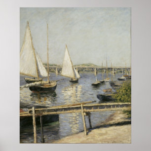 Poster Gustave Caillebotte - Bateaux à voile à Argenteuil