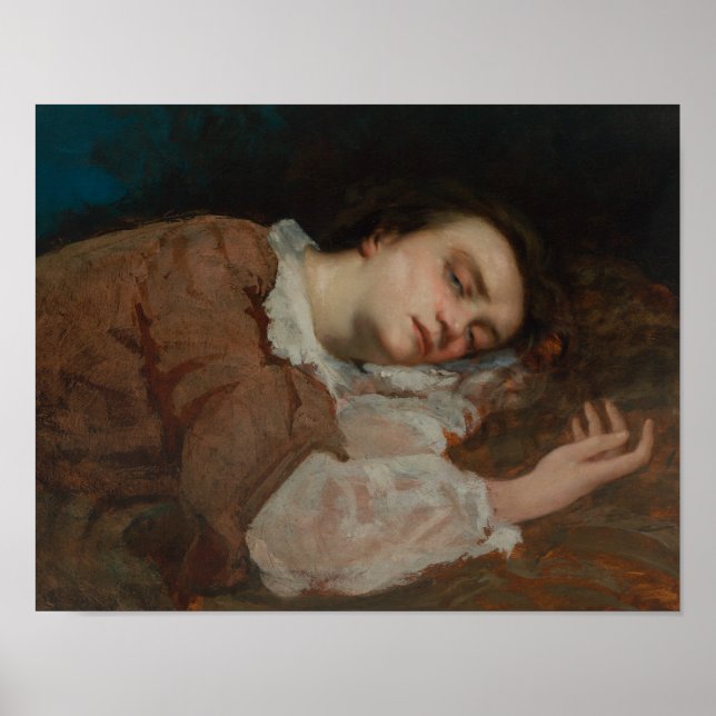 Poster Gustave Courbet - Filles sur les bords de Seine (Devant)