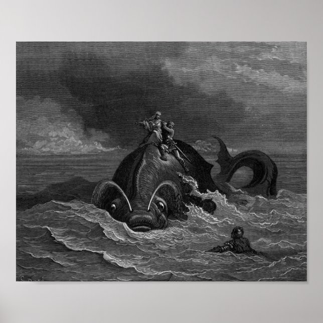Poster Gustave Dore Engraving Sea Monster (Devant)