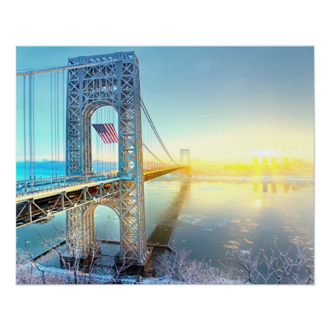 Poster GWB reliant Fort Lee NJ et Manhattan NYPlus (Devant)