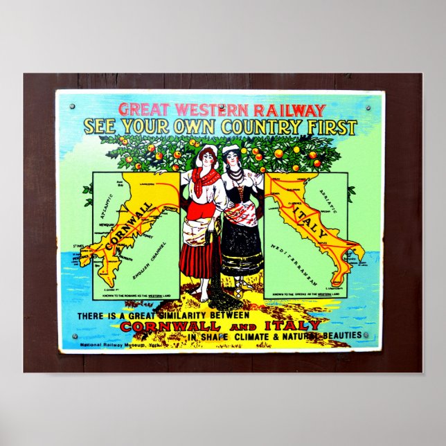 Poster GWR voyez votre propre pays en premier (Devant)