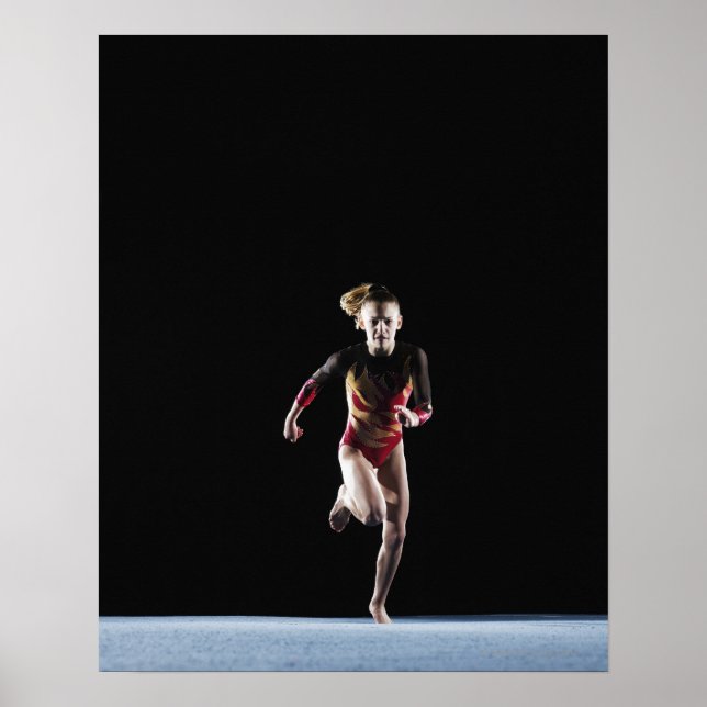 Poster Gymnaste (12-13) sur tapis (Devant)