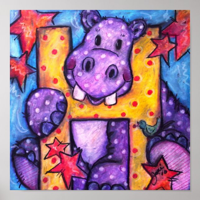 Poster H is for Hippo (Devant)