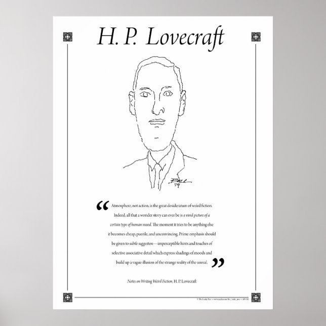 Poster H. P. Lovecraft (Devant)