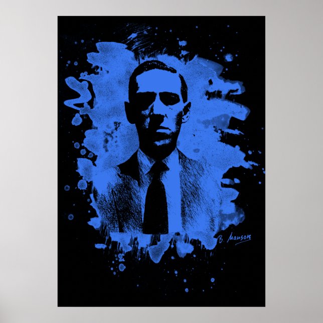 Poster H. P. Lovecraft Tribute (bleu) (Devant)