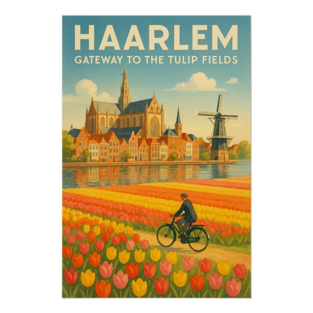 Poster HAARLEM – Gateway to the Tulip Fields (Devant)