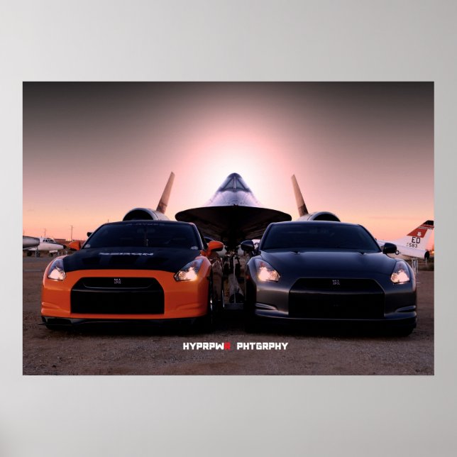 Poster "Habu" Nissan GT-R et SR-71 Blackbird (Devant)