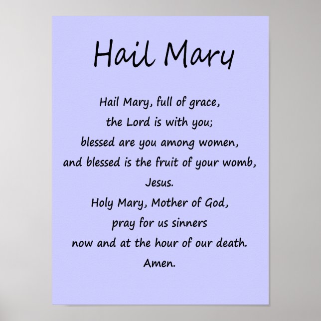 Poster ~ Hail Mary ~ Diverses tailles et Stock de  (Devant)
