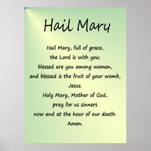 Poster ~ Hail Mary Prière chrétienne