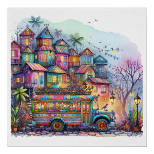 Poster HAÏTI, Aruba, Antigua