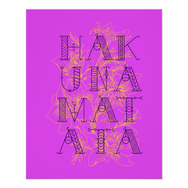 Poster Hakuna Matata (Devant)